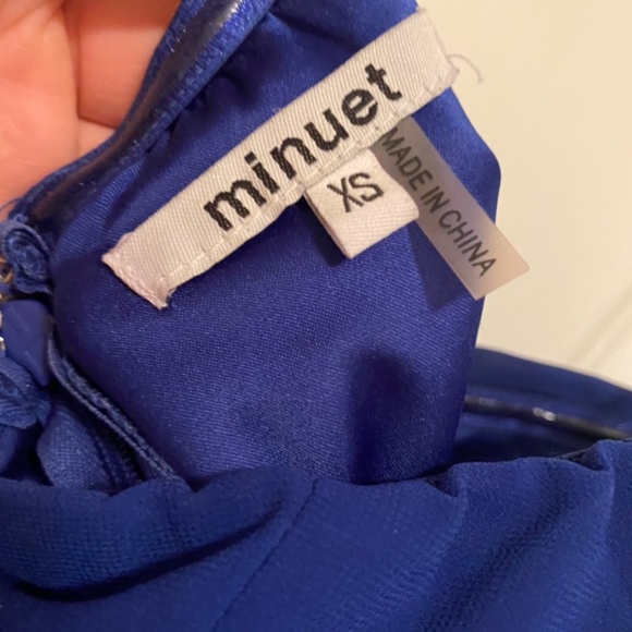 Size XS Royal Blue Strapless Prom Dress Minuet - Picture 5 of 5